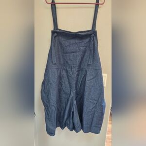 Copper Union denim overall shorts, size 5